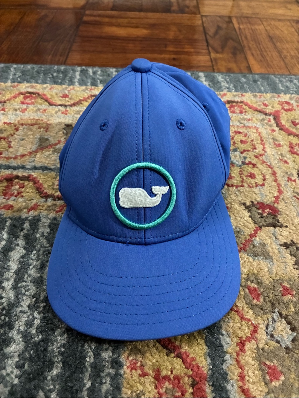 Vineyard Vines Royal Blue Cap with Teal-Trim Whale Patch